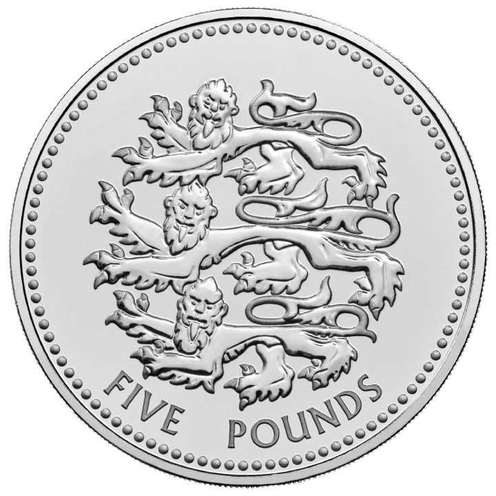 Pride of England 5 lire cupronichel 2023