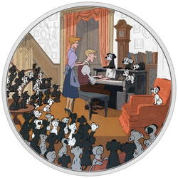 Niue: Disney 101 Dalmatians - Plantation barevná 1 unce stříbra 2022 Proof