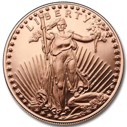St. Gaudens (Front Walking Liberty) 1 uncja Miedzi