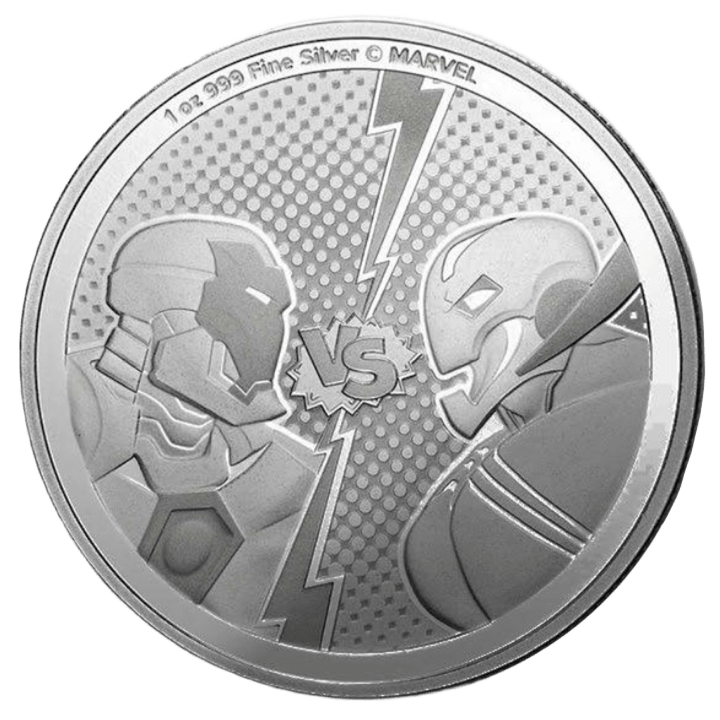 Niue: Marvel - Iron Man vs. Ultron 1 Unze Silber 2025