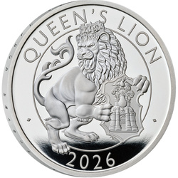 The Royal Tudor Beasts: Löwe der Königin 2 x 1 Unze Silber 2026 Proof/Matte Proof