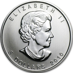 Kanadyjski Liść Klonowy 1 uncja Srebra 2010