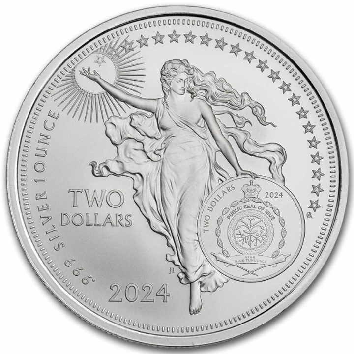 Niue: Icons of Inspiration - Johannes Gutenberg 1 oz Plata 2024