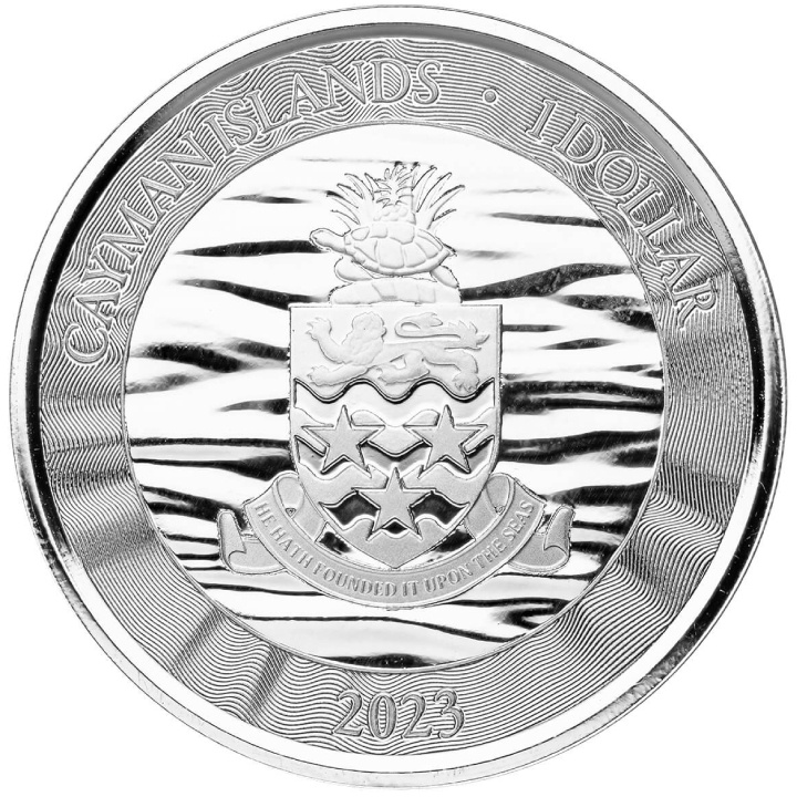 Cayman Islands: Loggerhead Turtle 1 uncja Srebra 2023 Prooflike