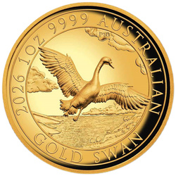 Złota Moneta Łabędź 1 uncja Złota 2026 Proof High Relief 