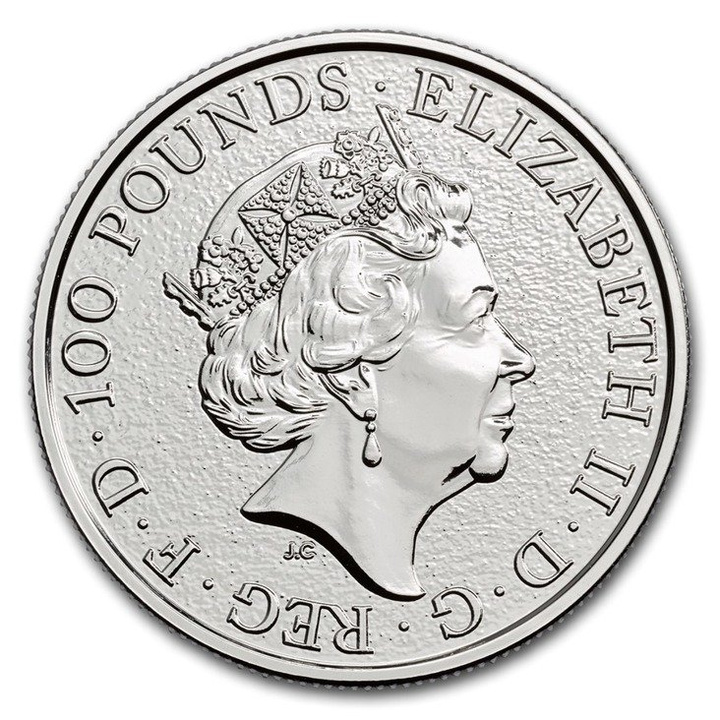 Bestias de la Reina: León 1 oz Platino 2017