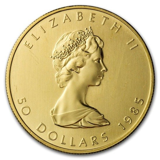 Foglia d'acero canadese 1 oncia d'oro 1985