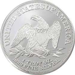 Seated Liberty 1 oz Silver Round