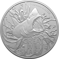 Australia's most dangerous creatures: The Great White Shark 1 oz Silver 2021