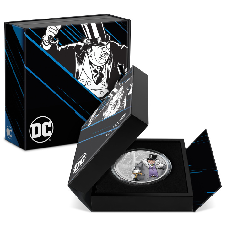 Niue: DC Villains - The Penguin colorato 1 oncia d'argento 2023 Proof
