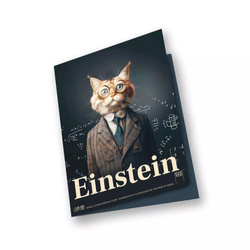 Sztabka The Holy Land Mint - Human Cats - Einstein kolorowana 1 uncja Srebra 2025 