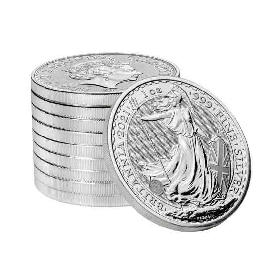 Britannia 1 uncja Srebra 2021 PAKIET 500 SZTUK