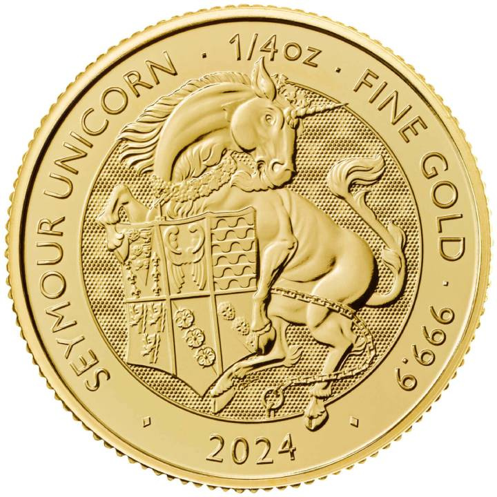 The Royal Tudor Beasts : The Seymour Unicorn 1/4 once d'or 2024