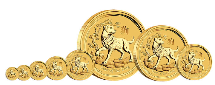 Lunar II : Année du chien 2 onces d'or 2018