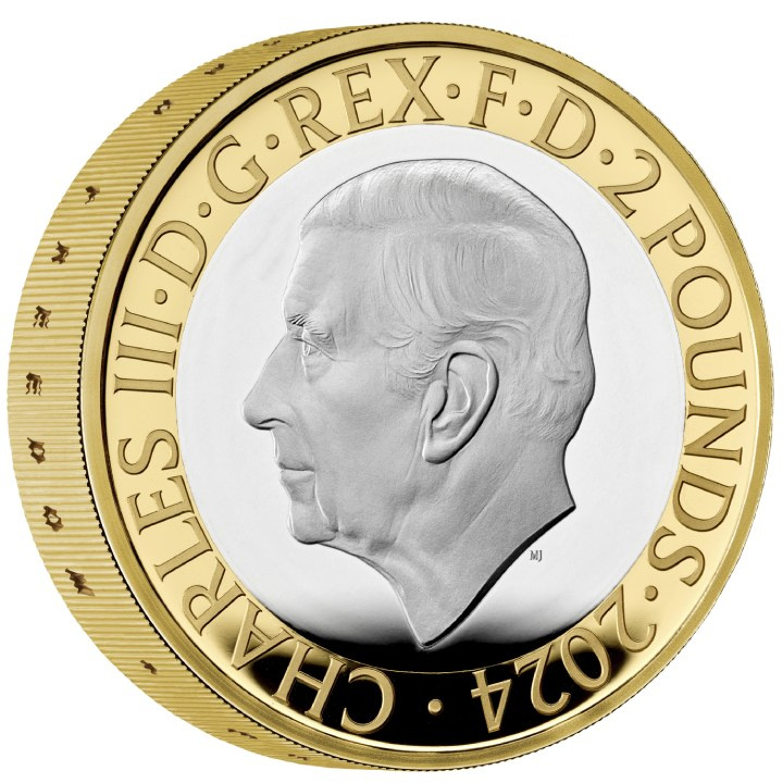 Celebrating 200 Years of the National Gallery £2 pozłacany Srebro 2024 Proof Piedfort