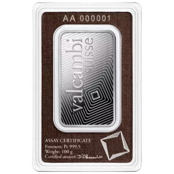 Valcambi 100 gram Platinum Bar