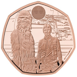 Star Wars: Han Solo and Chewbacca 50p Gold 2023 Proof