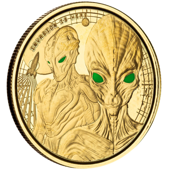 Ghana: Alien coloured 1 oz Gold 2023 Proof