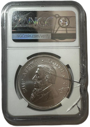 Krugerrand 1 oncia d'argento 2019 MS 69 NGC Prime emissioni USZKODZONY SLAB