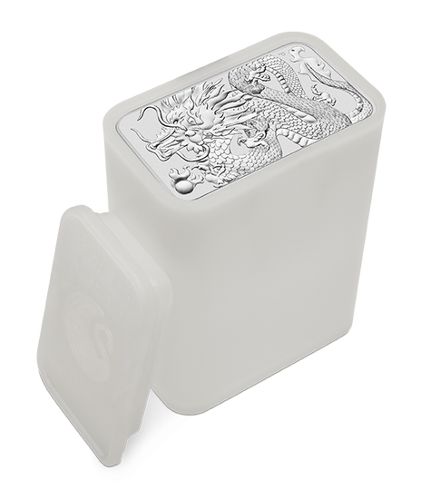 Silbermünze Bar Drache 1 oz Silber 2022