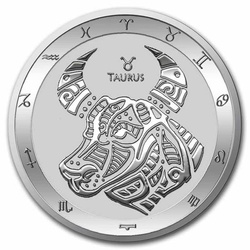 Tokelau : Série Zodiac - Taureau 1 once d'argent 2022 (Milkspot)