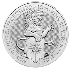 Bestias de la Reina Mortimer's White Lion 10 oz Plata 2021