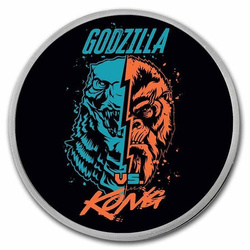Niue : Godzilla vs. King Kong coloré 1 once d'argent 2021