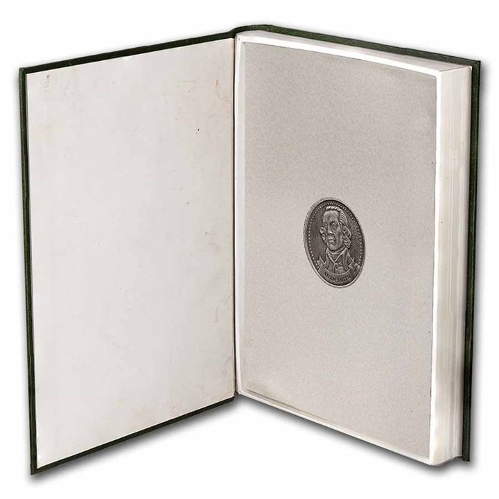 A szabadság alapítói: Adam Smith – Szabad vállalkozás 1 uncia ezüst antikolt érme