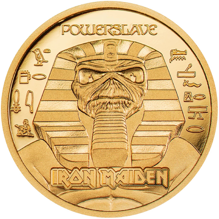 Cook-szigetek: Iron Maiden – Powerslave arany 0,5 gramm arany 2024 Proof