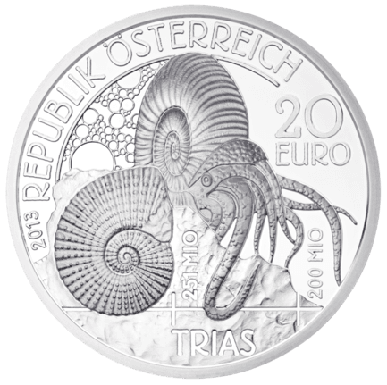 La vita sulla Terra: Triassico 20 Euro 2013 Proof