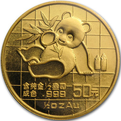 China Panda 1/2 oz Oro 1989