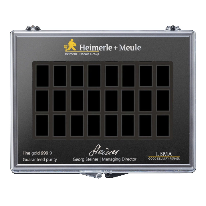 Box Heimerle Meule UnityBar Collection per 50 x 1 grammo d'oro (vuoto)