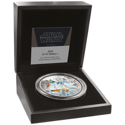 Niue: Star Wars - AT-ST Walker coloured 5 oz Silver 2022 Proof