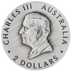 Monedă din argint The Perth Mint: Butterfly colorată 2 uncii de argint 2026 Antiqued