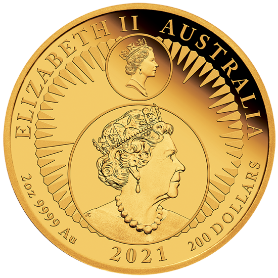Australijski Kangur: 35 rocznica Kangaroo Nugget 2 uncja Złota 2021 Proof