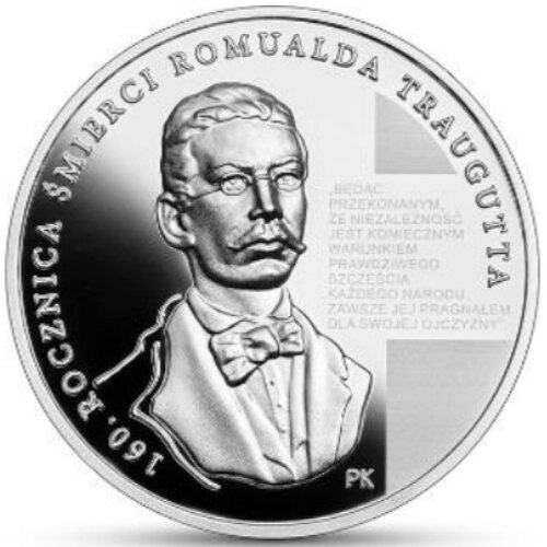 160° anniversario della morte di Romuald Traugutt 10 zł Argento 2024 Proof Alto rilievo