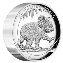 Koala 5 uncji Srebra 2016 High Relief Proof