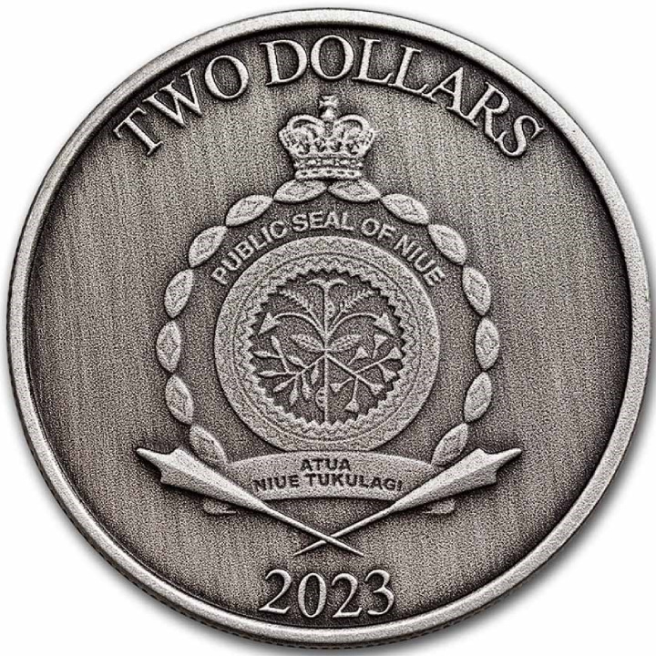 Niue: Heroes of Greek Mythology - Hercules 1 oz Silver 2023 Antiqued Coin