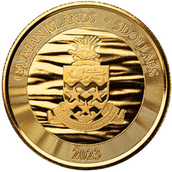 Isole Cayman: Tartaruga comune 1 oncia d'oro 2023 Prooflike