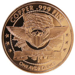 Jefferson Nickel 1 once de cuivre