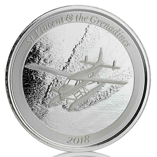 St. Vincent & The Grenadines: Seaplane 1 oz Silber 2018