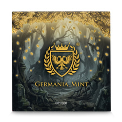 Mythical Forest: Yggdrasil Goldenleaf vergoldete 1 Unze Silber 2025 Black Ruthenium