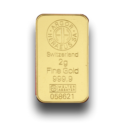 2 gram Goldbarren Unsortierbar 