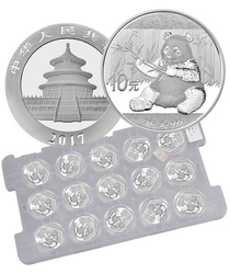 China Panda 30 gramos Plata 2017