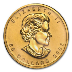 Hoja de arce canadiense 1 oz Oro 2008 (Juegos Olímpicos de Vancouver)