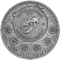 Germania Mint: Мегафауна – Пещерен лъв Oblivion 1 унция Сребро 2026 Antiqued Coin