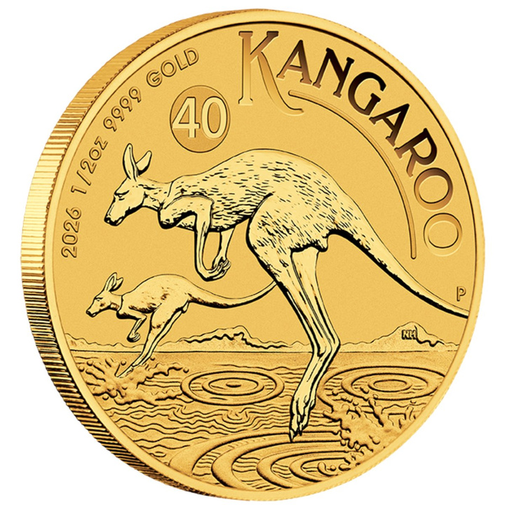Australský Klokan 1/2 unce Zlato 2026