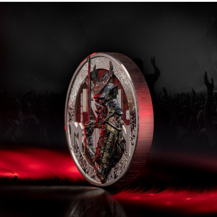 Islas Cook: Iron Maiden - Senjutsu kolorowany 2 uncje Srebra 2022 Proof Ultra High Relief