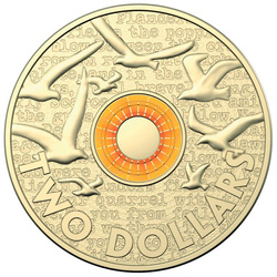 Set di 14 monete: 35° anniversario del dollaro da due dollari colorato in bronzo e alluminio 2023