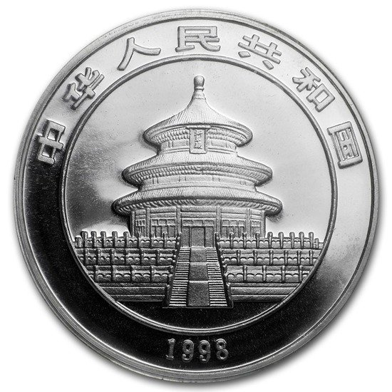 China Panda 1 oz Plata 1998
